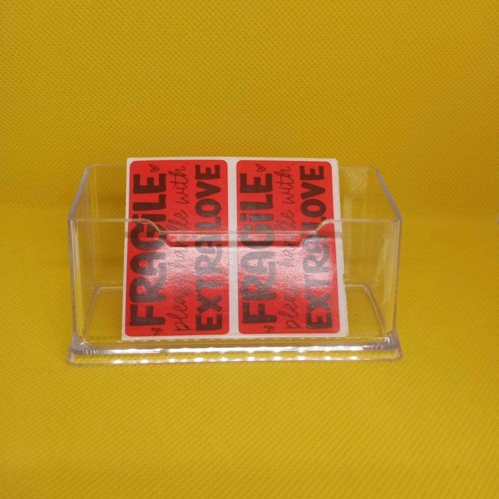 NEW 2 Pc Set- Clear Business Card/Sticker Holders